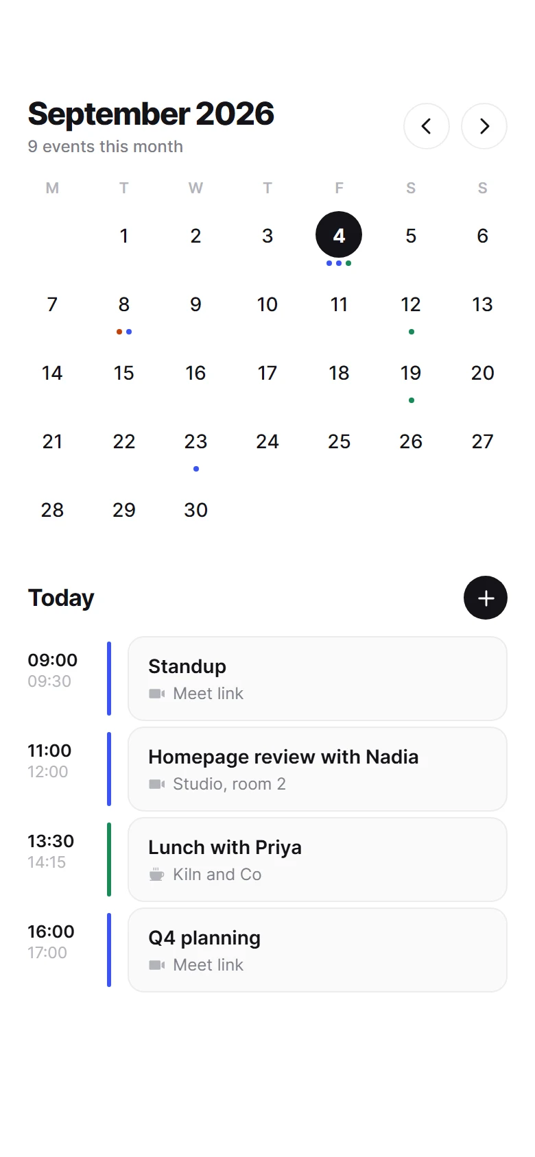 Vorschau von Agenda Calendar