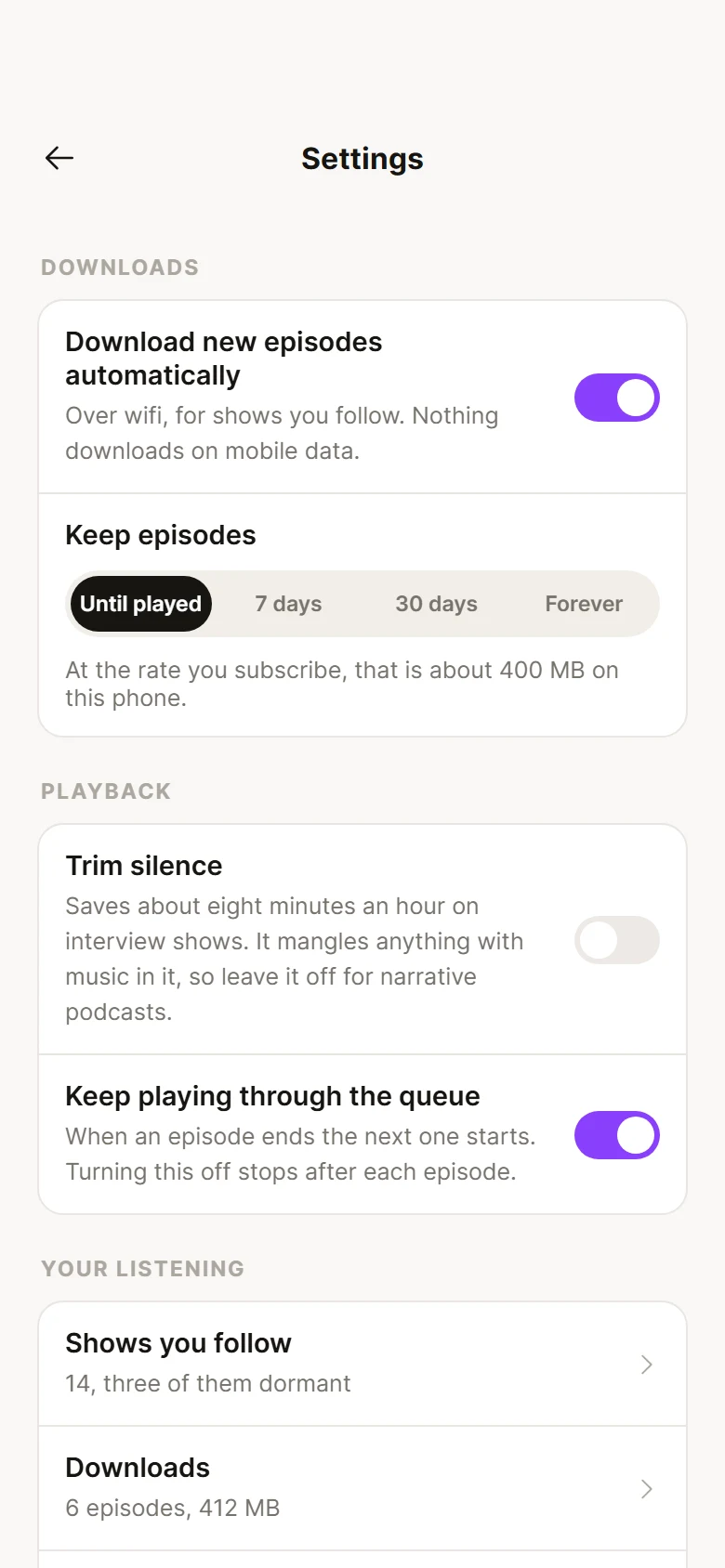 Airwave Settings preview