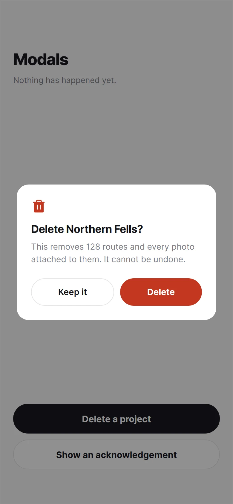 Превью Alert Modal