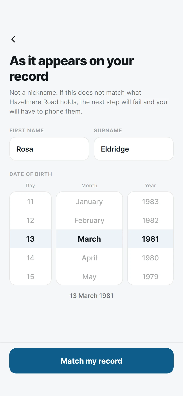 Almanac Your Details preview