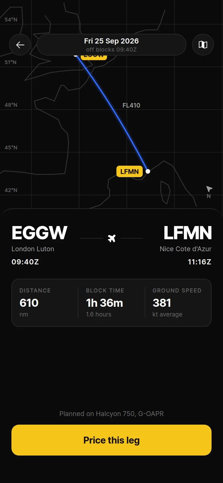Apron Leg Route preview