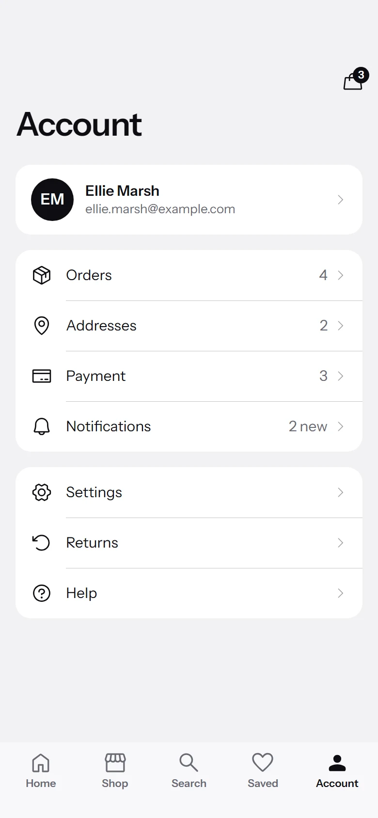 Atlas Store Account preview