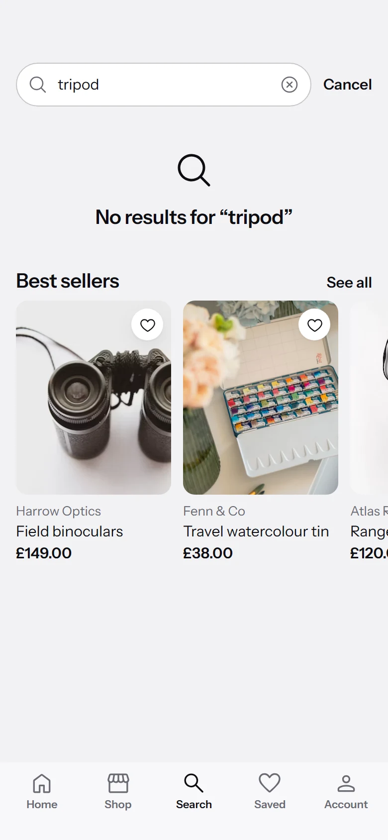 Atlas Store No Results preview