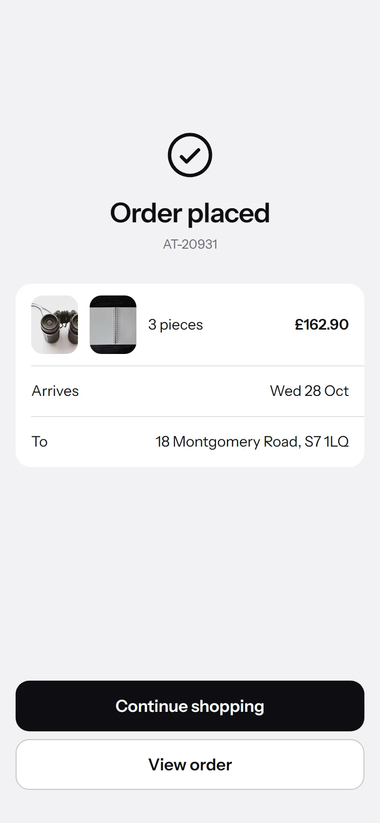 Atlas Store Order Placed preview