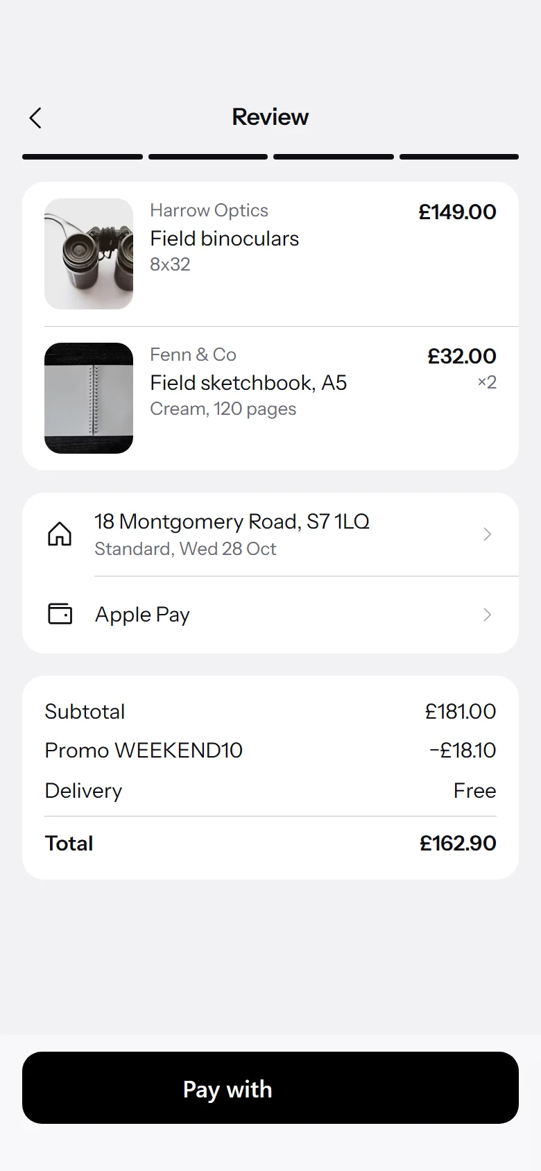 Atlas Store Review Order preview