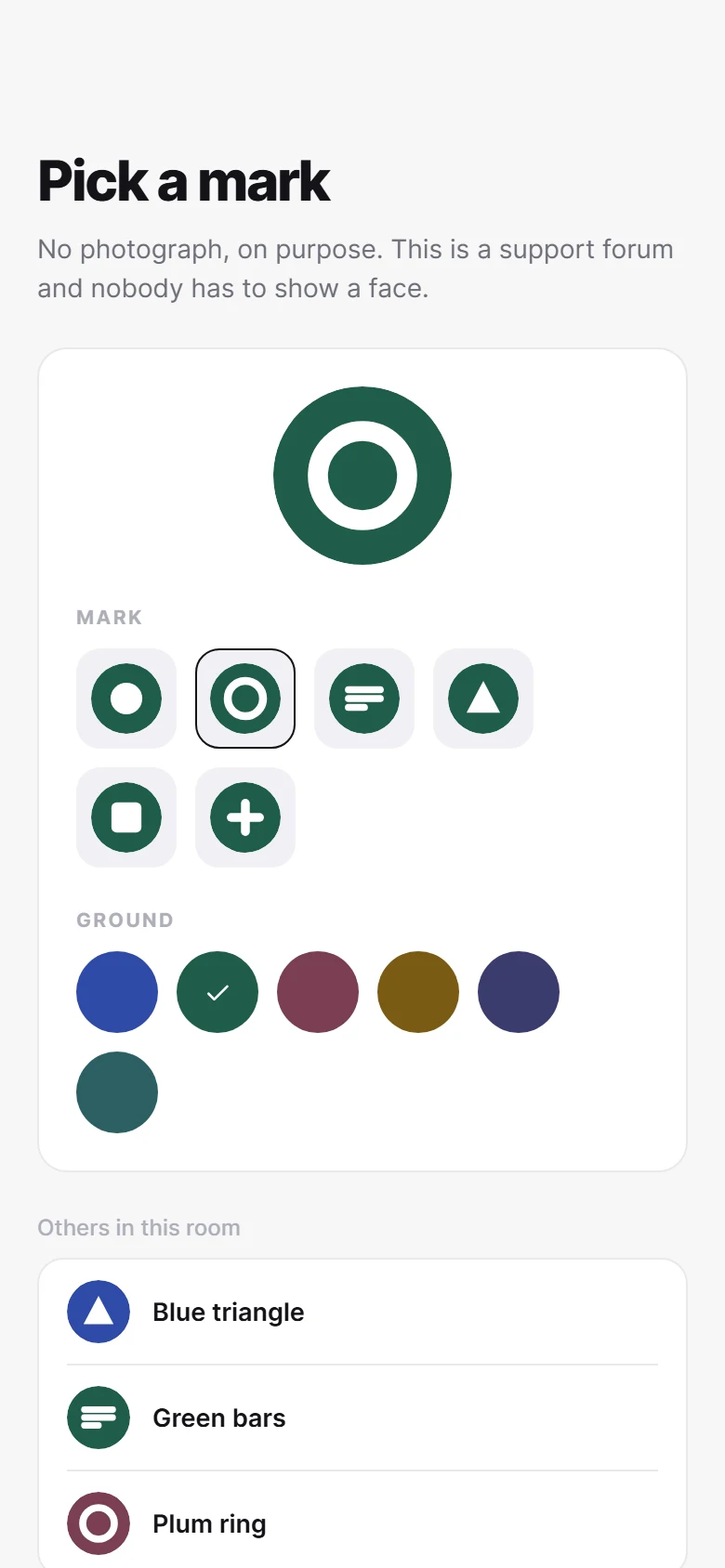Shape avatars preview