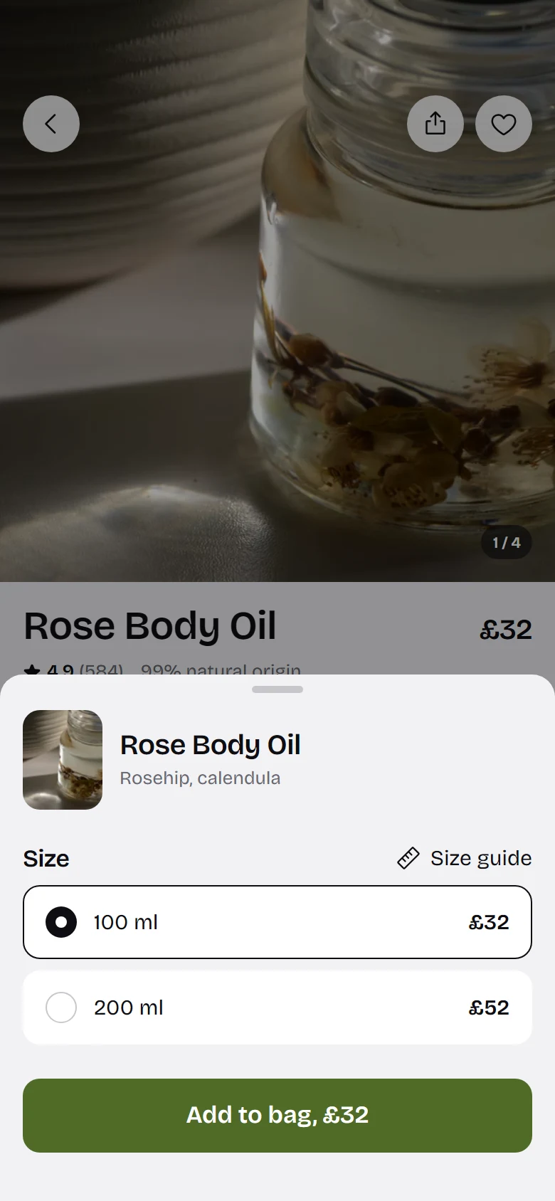 Bare Store Choose Size preview