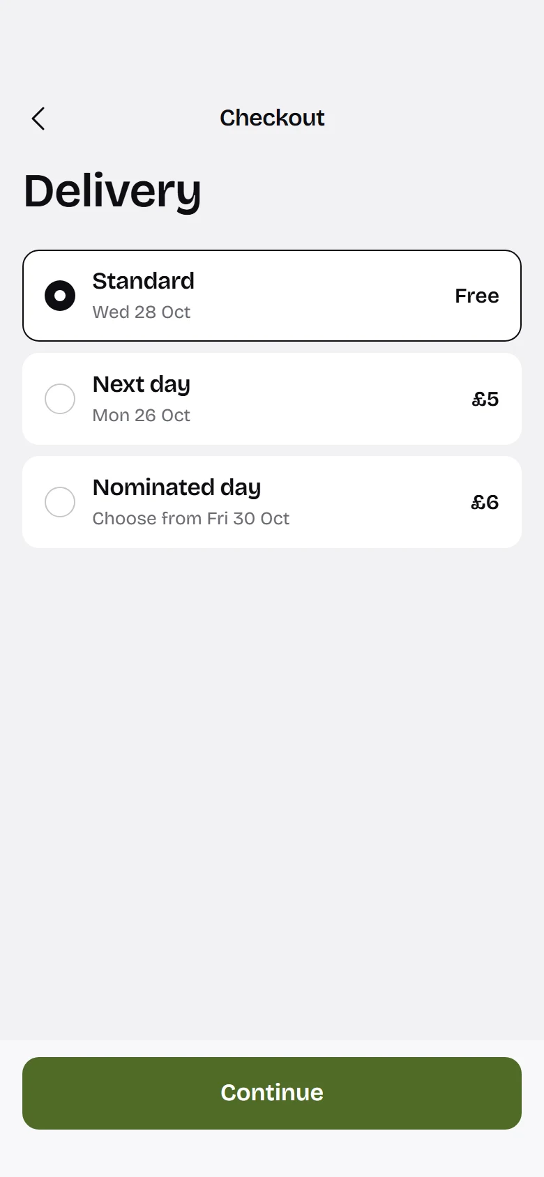 Bare Store Delivery Options preview