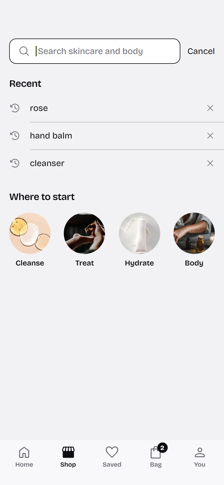 Bare Store Search preview