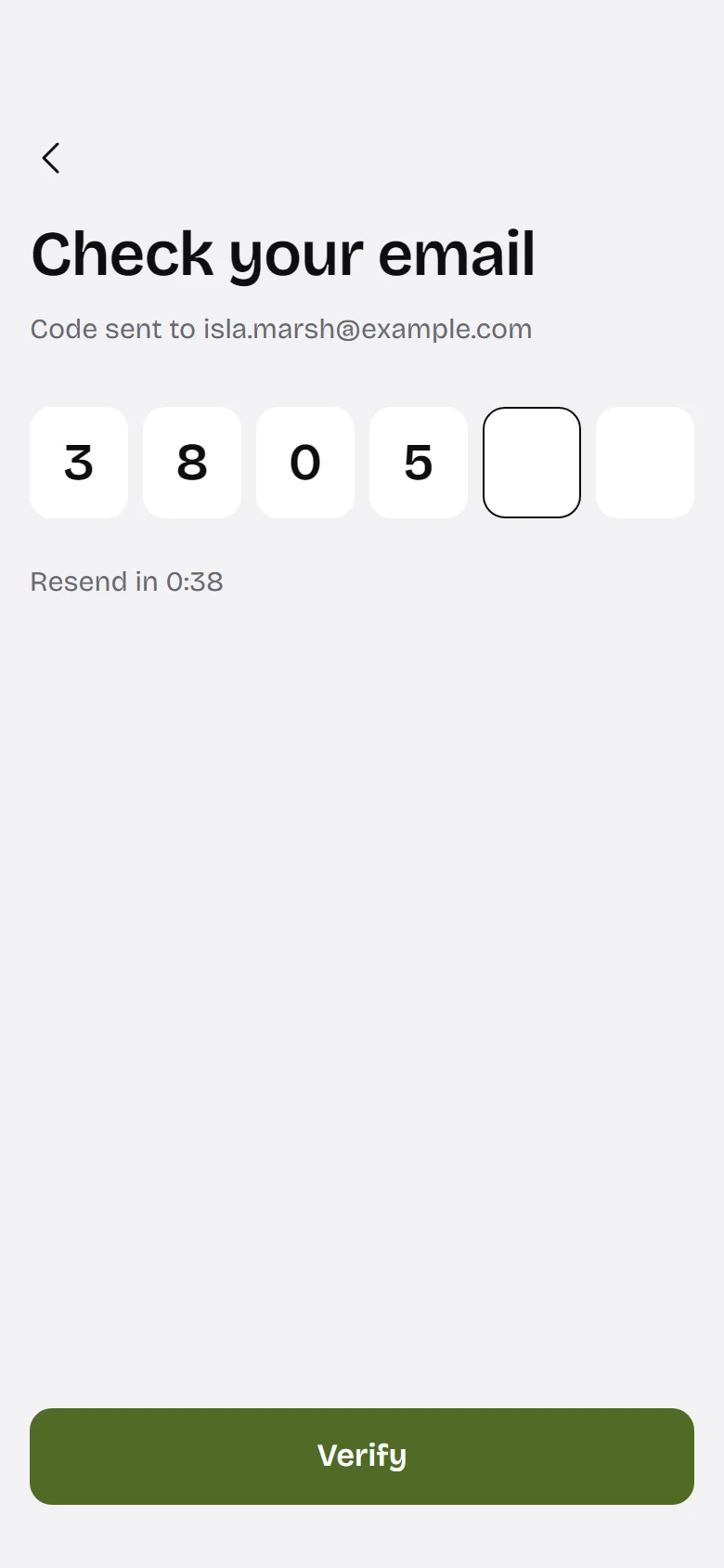 Bare Store Verify Email preview