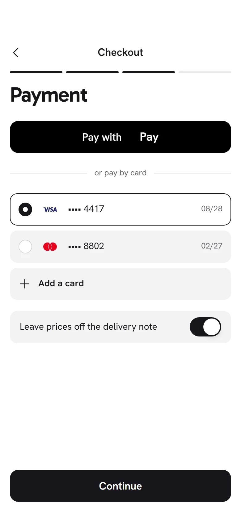 Bloom Store Payment preview