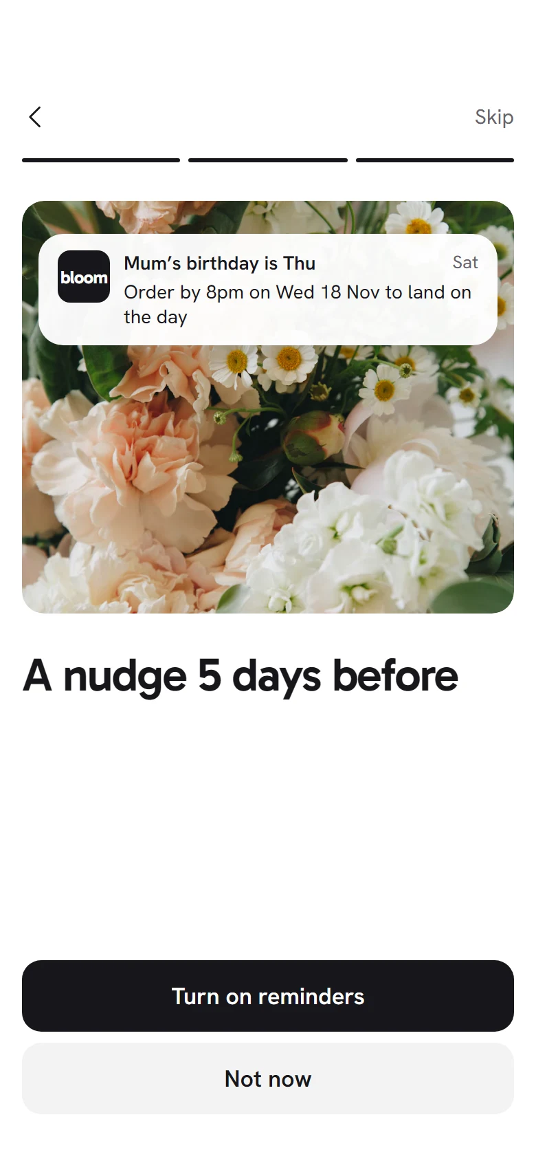 Bloom Store Reminders preview