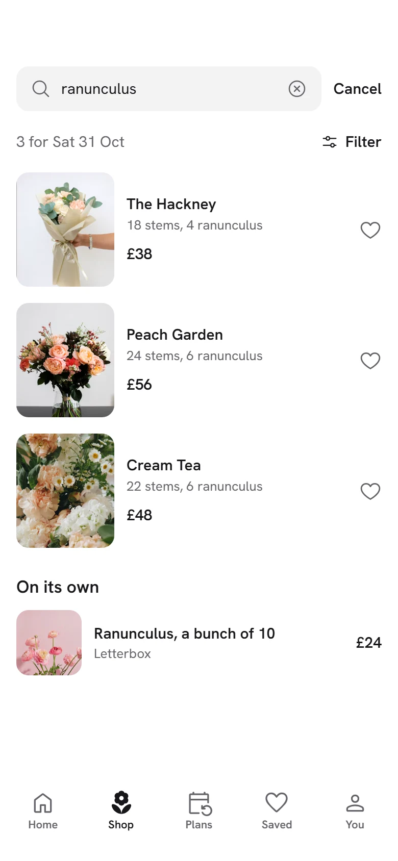 Bloom Store Search Results preview