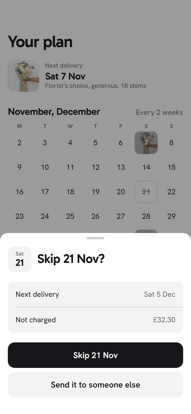 Bloom Store Skip A Delivery preview