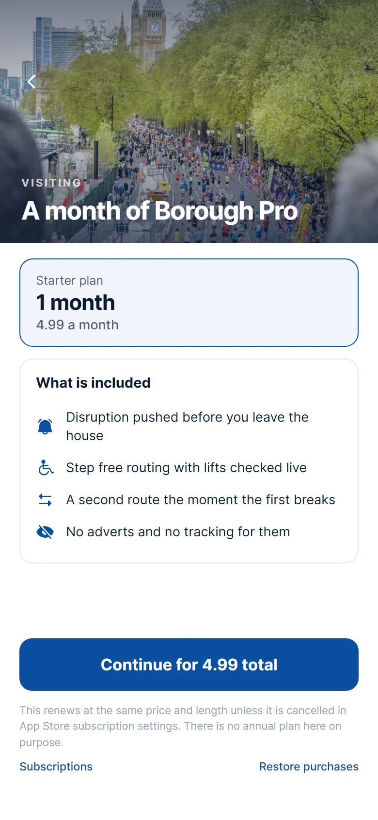 Borough One Month Total preview