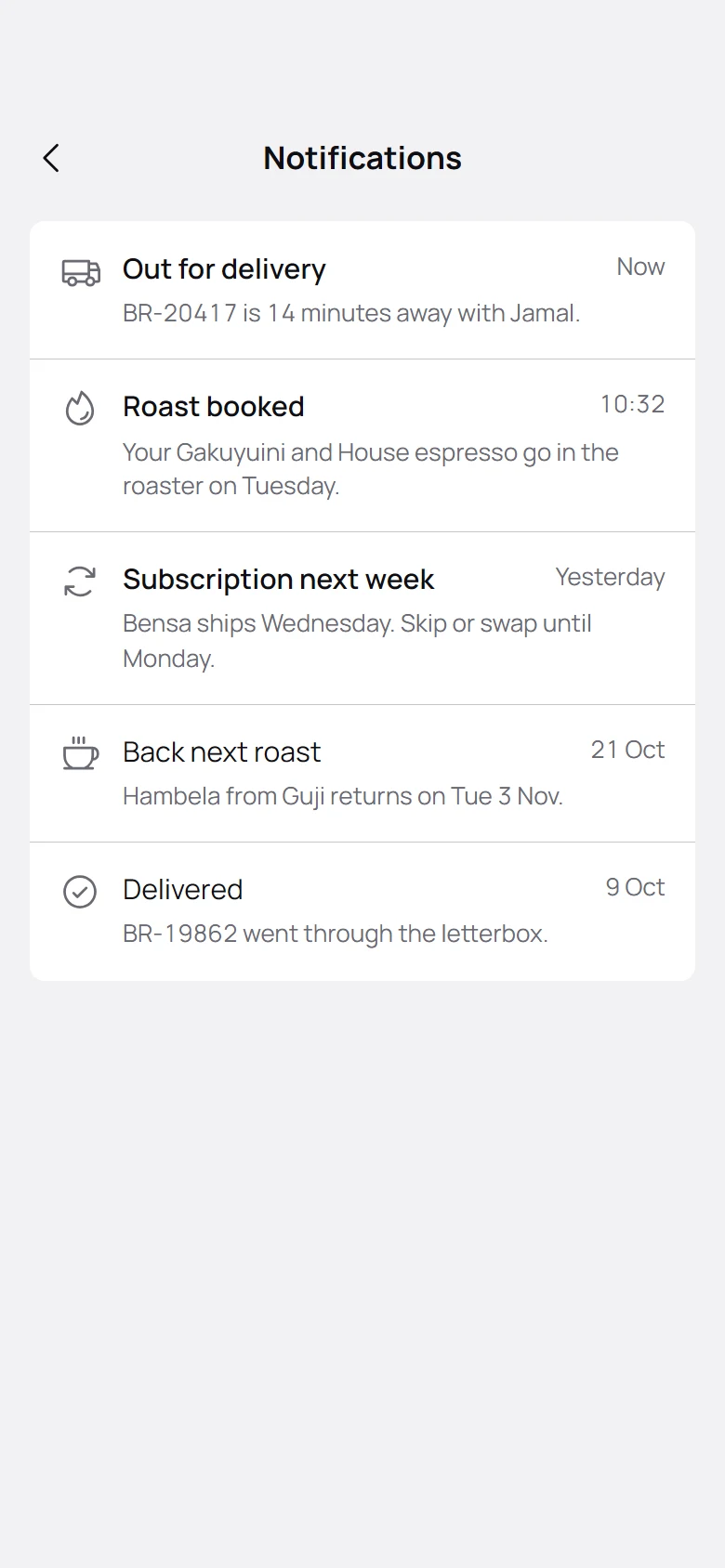Brew Store Notifications preview