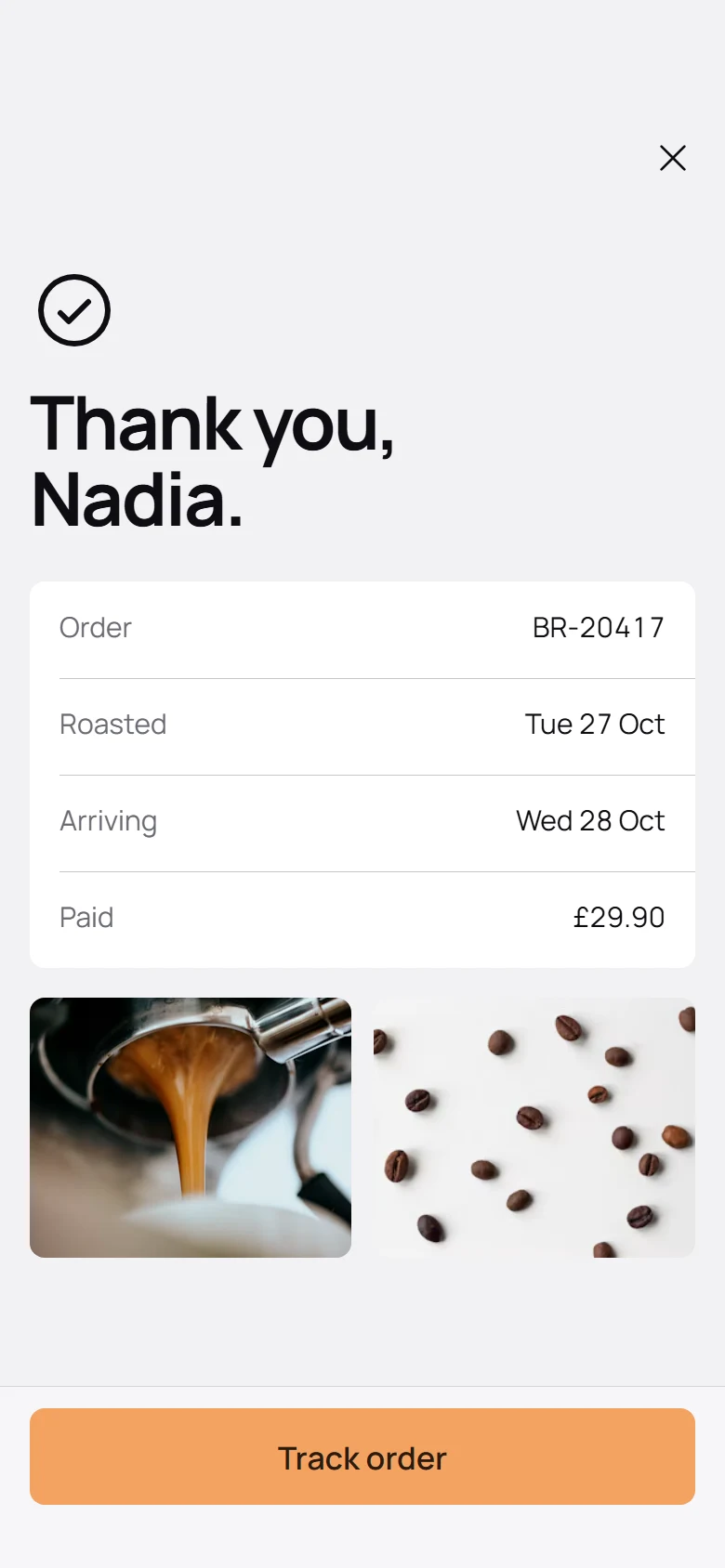Brew Store Order Placed preview
