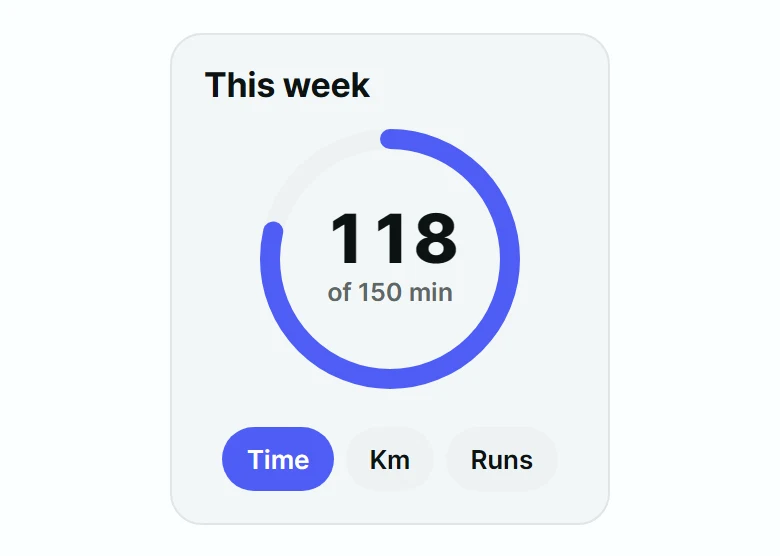 Brisk Weekly Goal Card preview