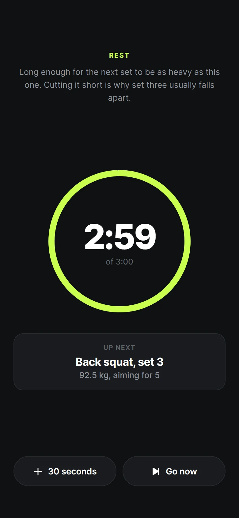 Podgląd Cadence Rest Timer