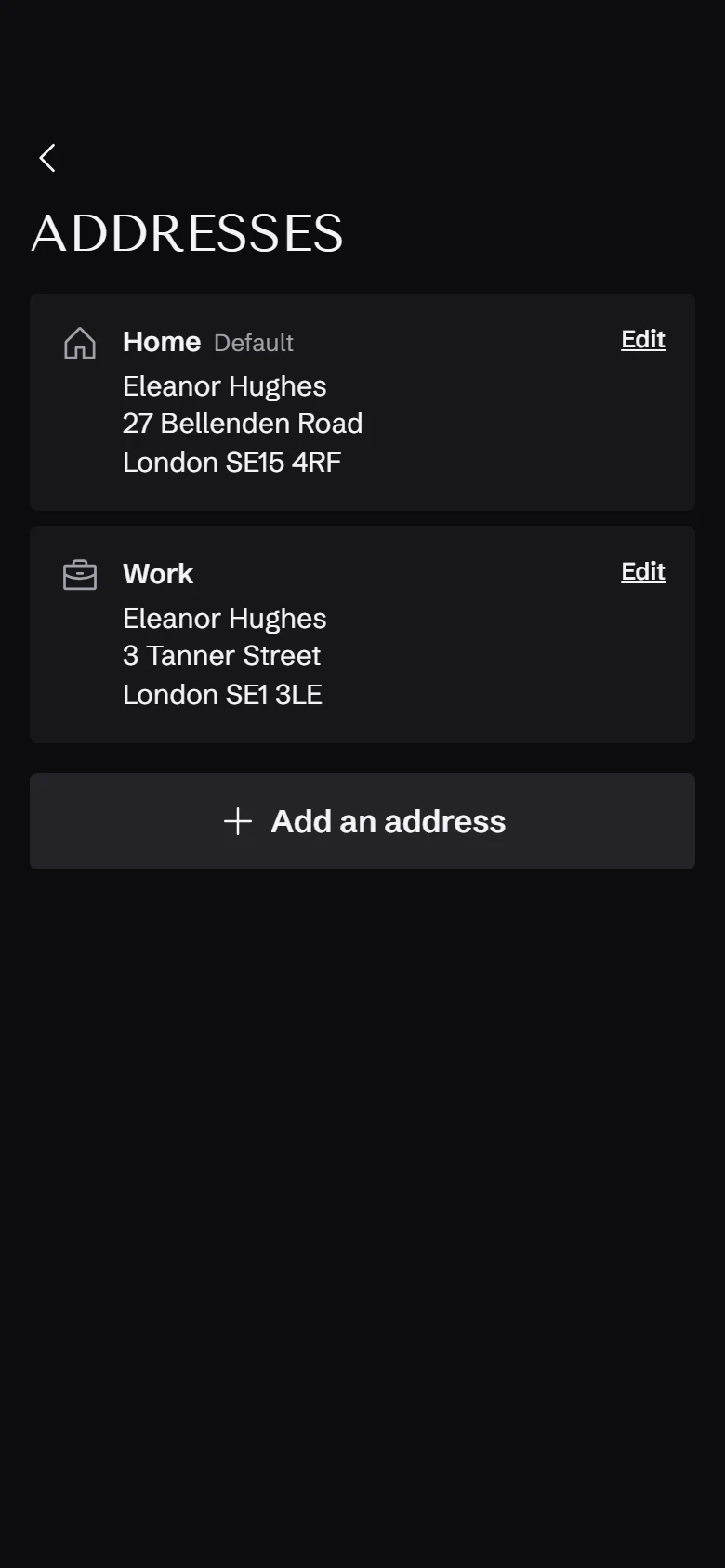 Cellar Store Addresses preview