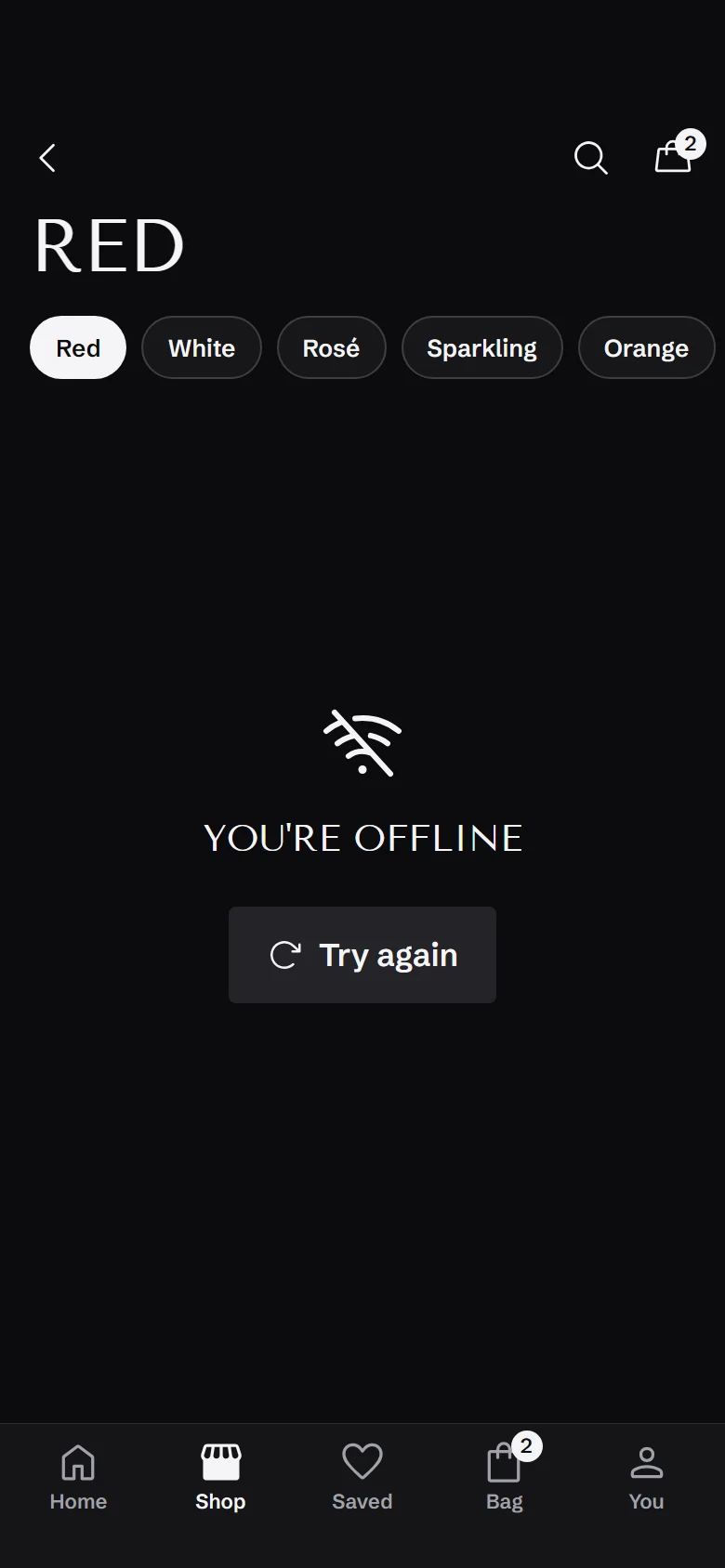 Cellar Store Offline preview