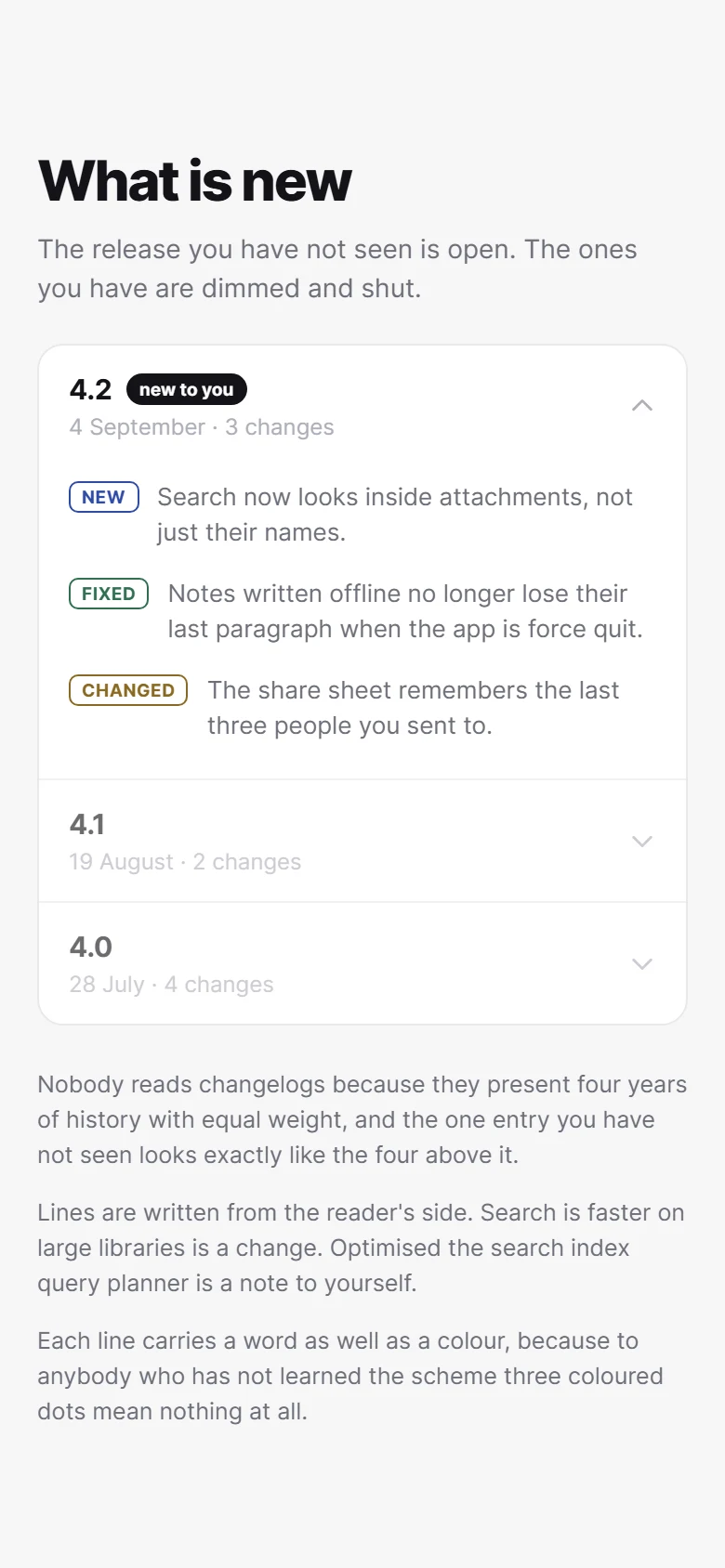 Changelog preview