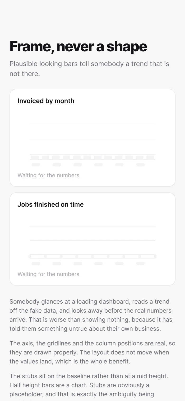 Chart placeholder preview