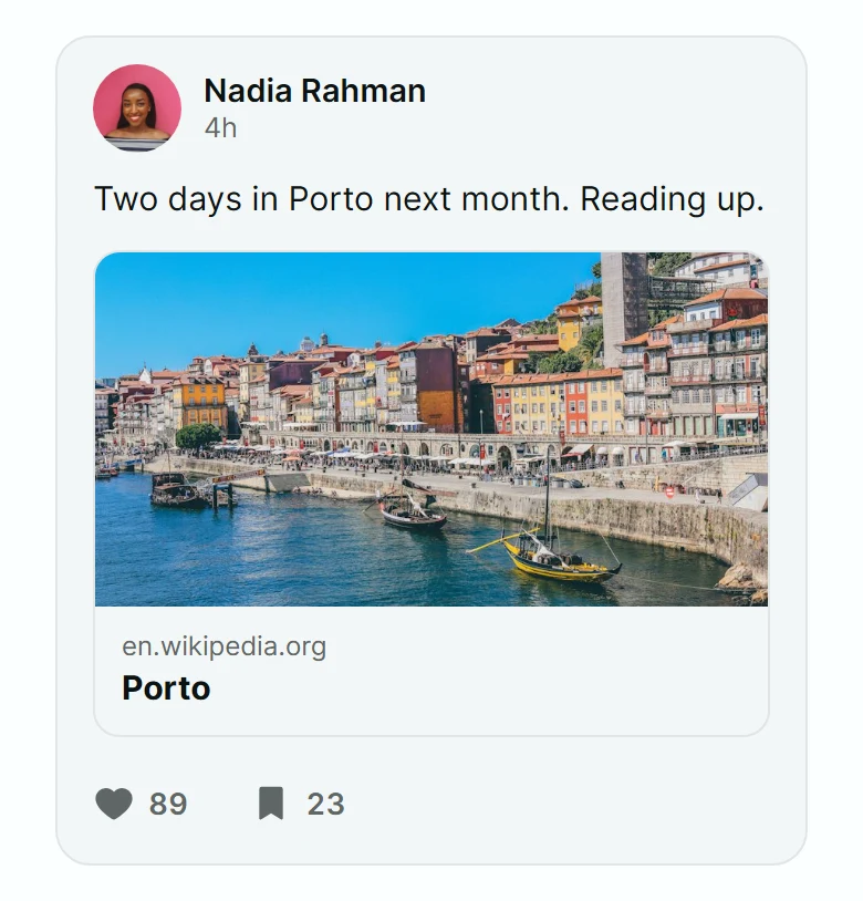 Chatter Link Post Card preview