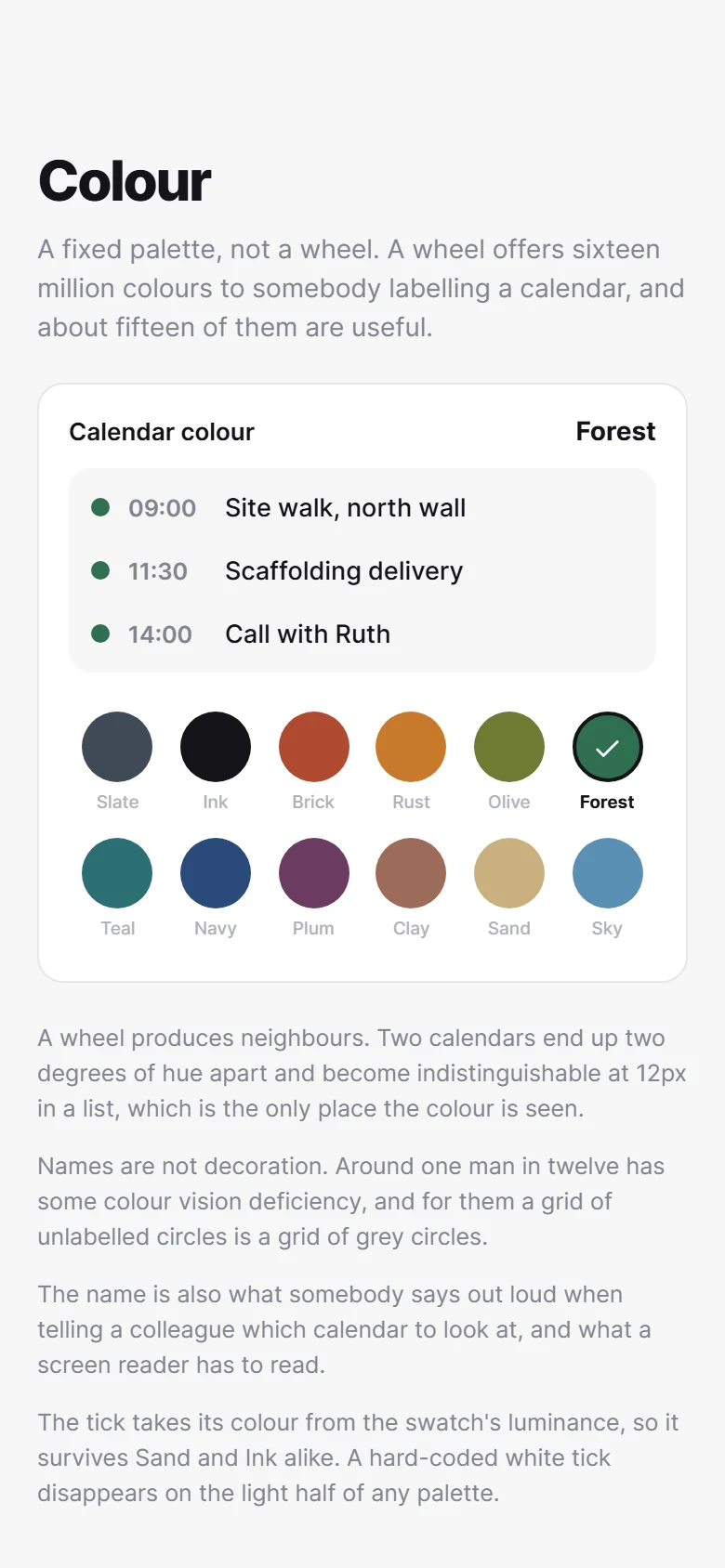 Colour preview