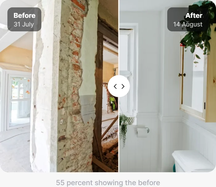 Before and after preview