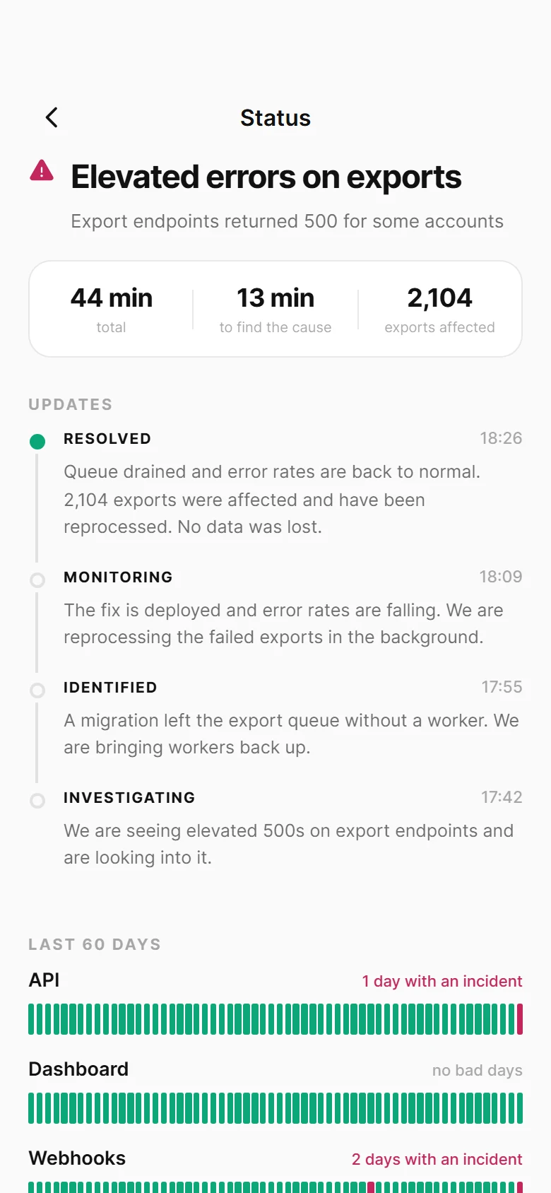 Conduit Incident Timeline preview