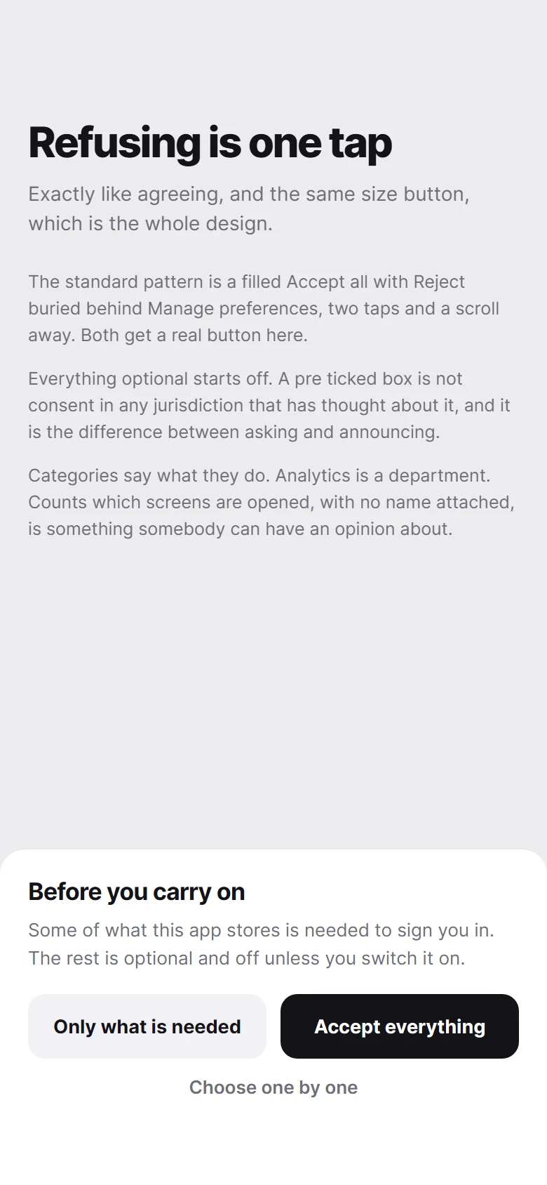 Consent preview