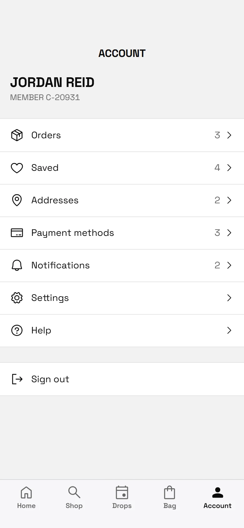 Court Store Account preview