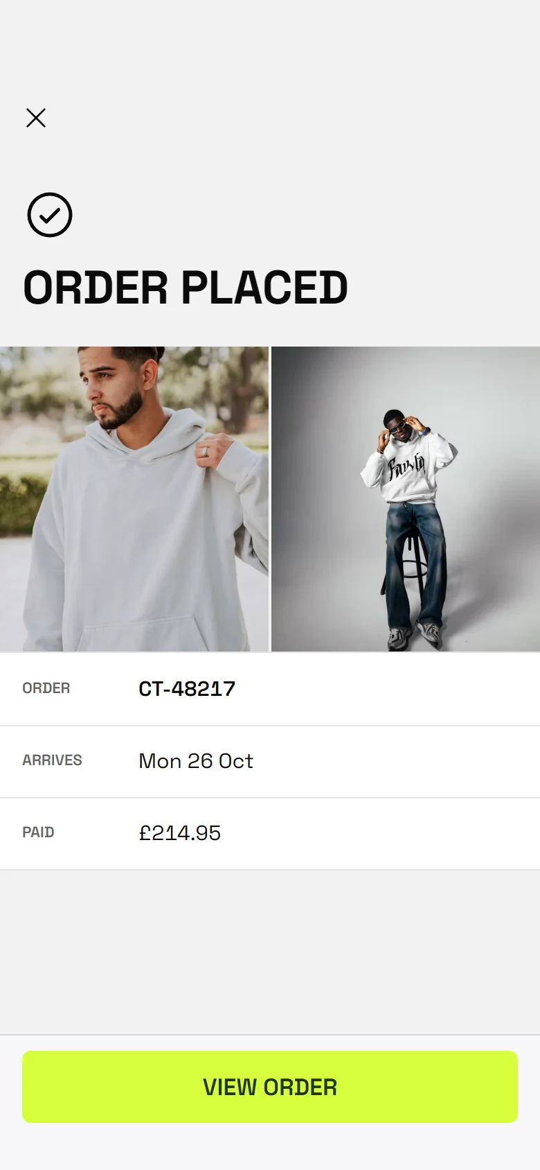 Court Store Order Placed preview