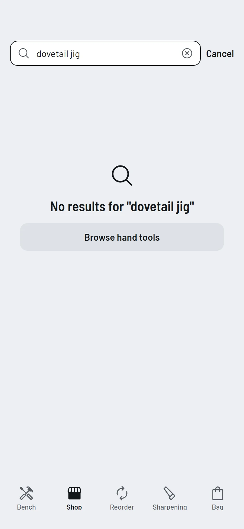 Craft Store No Results preview