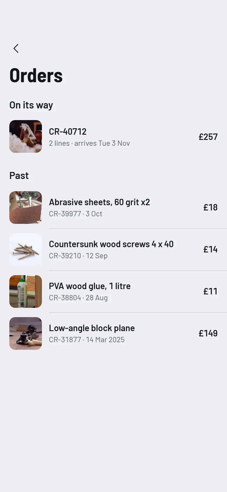 Craft Store Orders preview