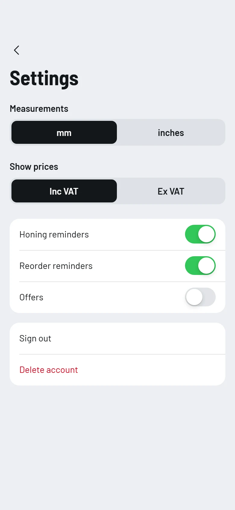 Craft Store Settings preview
