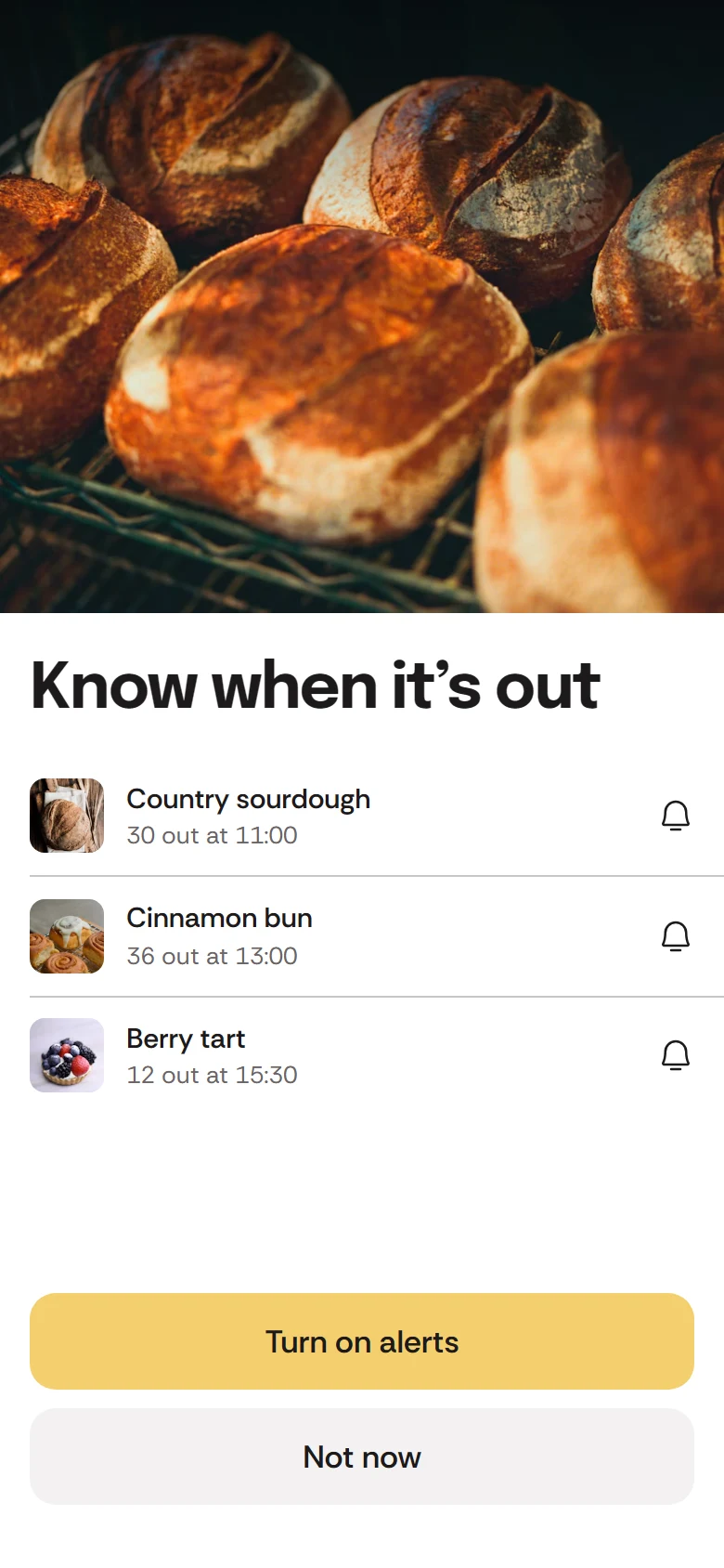 Crumb Store Oven Alerts preview