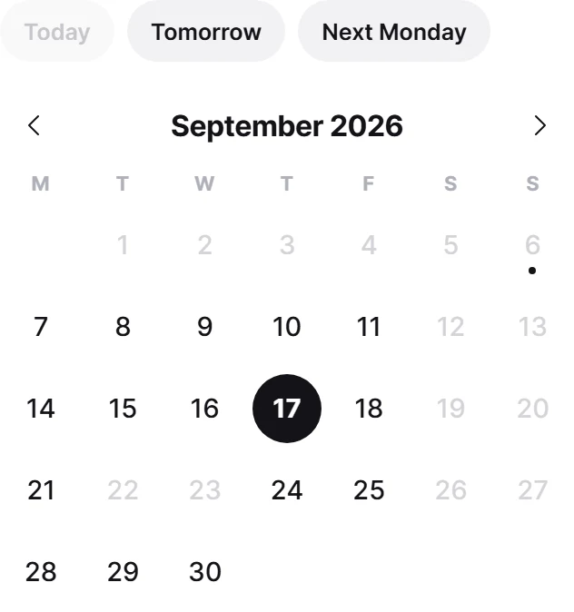 Date preview