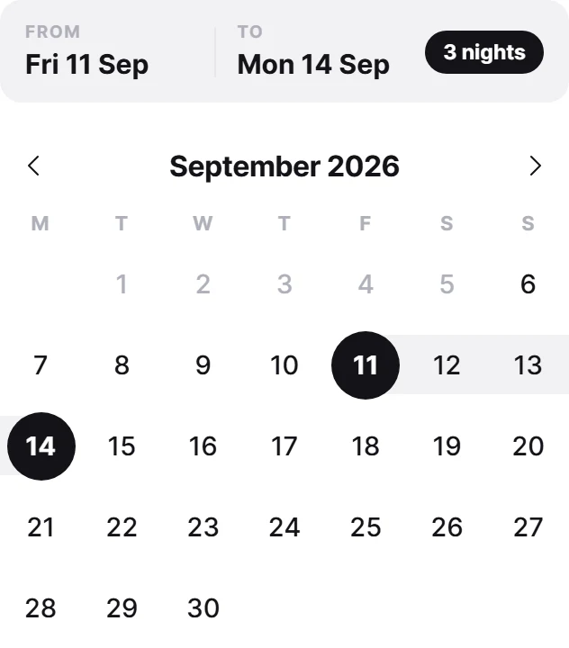 Date Range preview