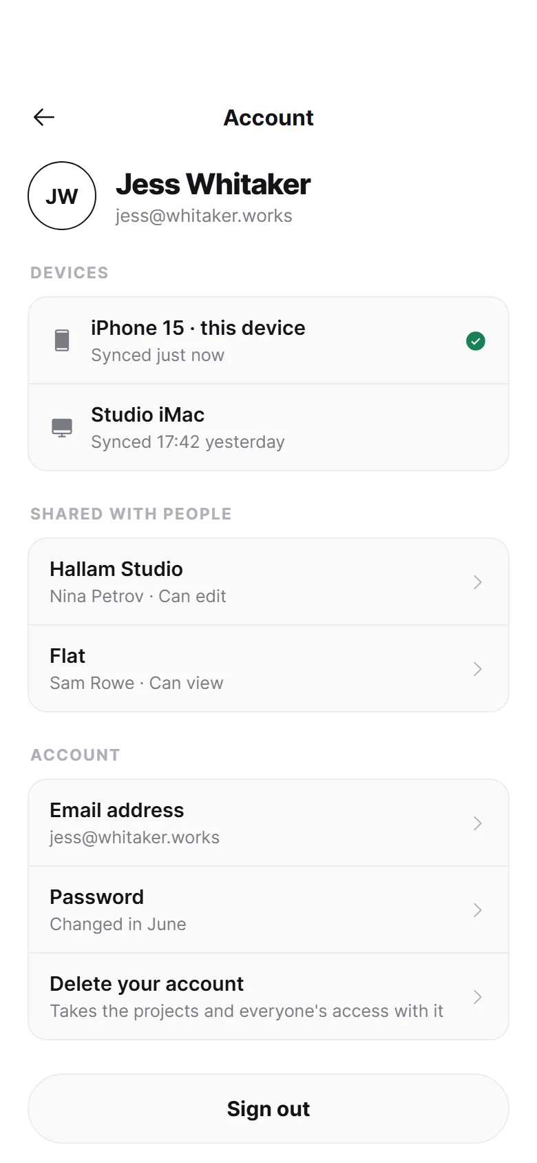 Desk Account preview