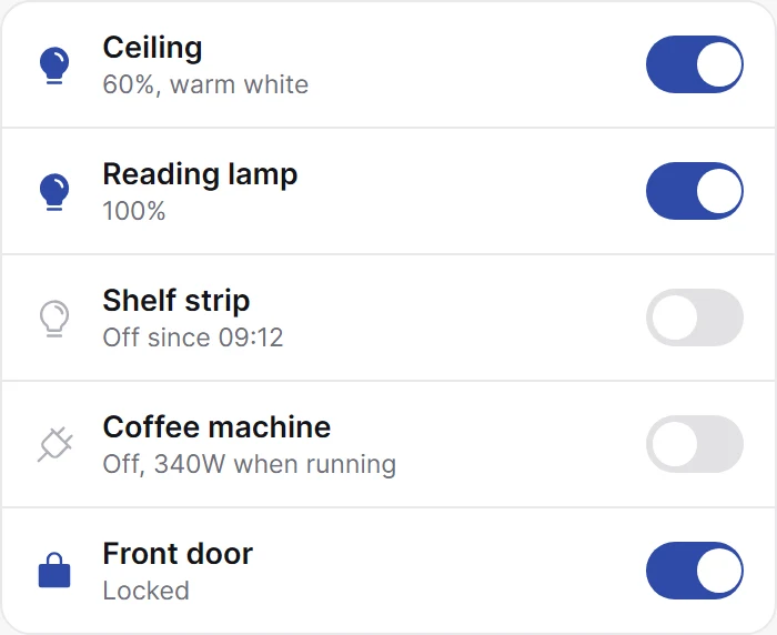 Device Control List preview