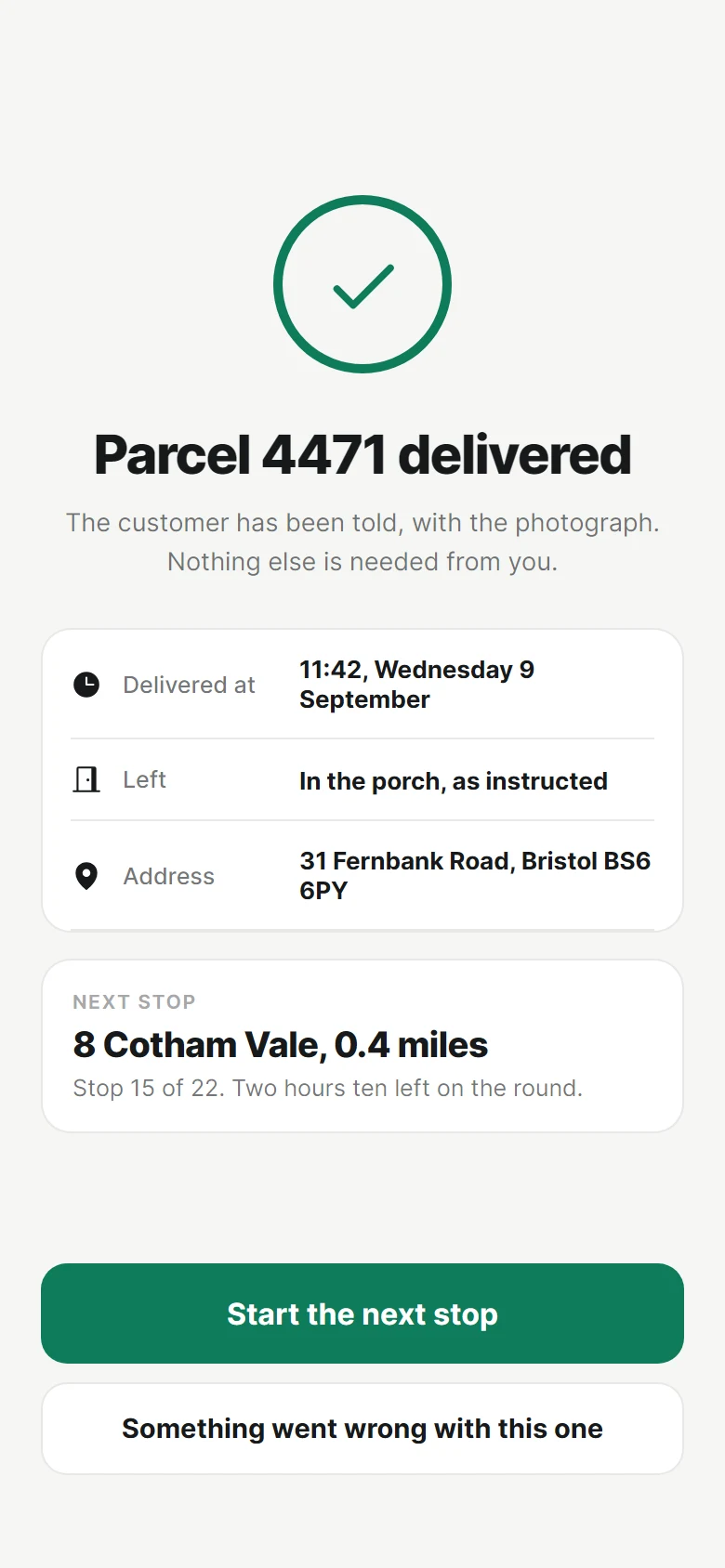 Dispatch Parcel Delivered preview