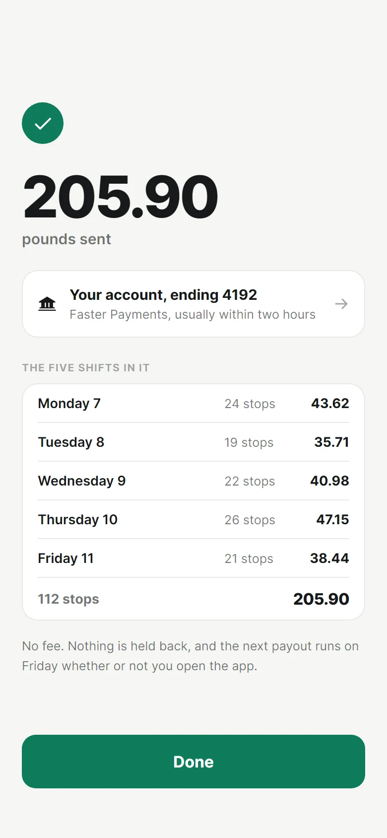 Dispatch Payout Sent preview