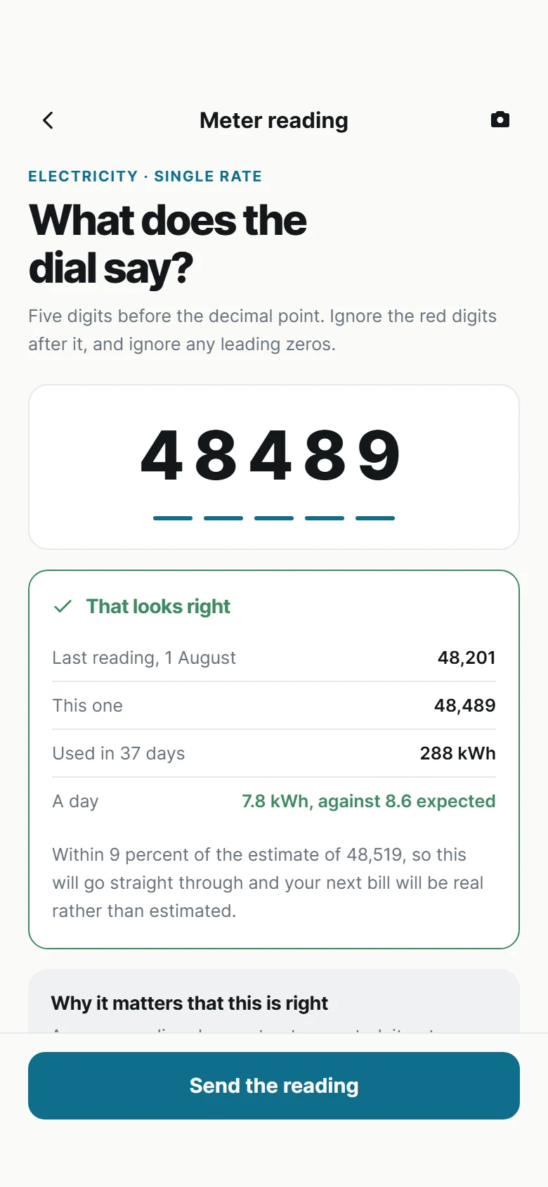 Ember Meter Reading preview