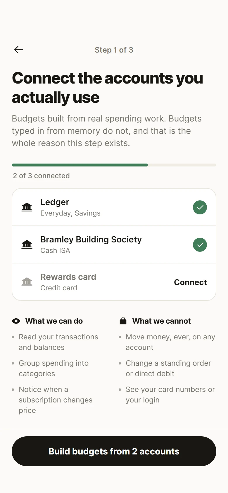 Vorschau von Envelope Connect Accounts