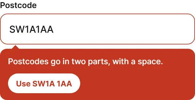 Error Popover preview