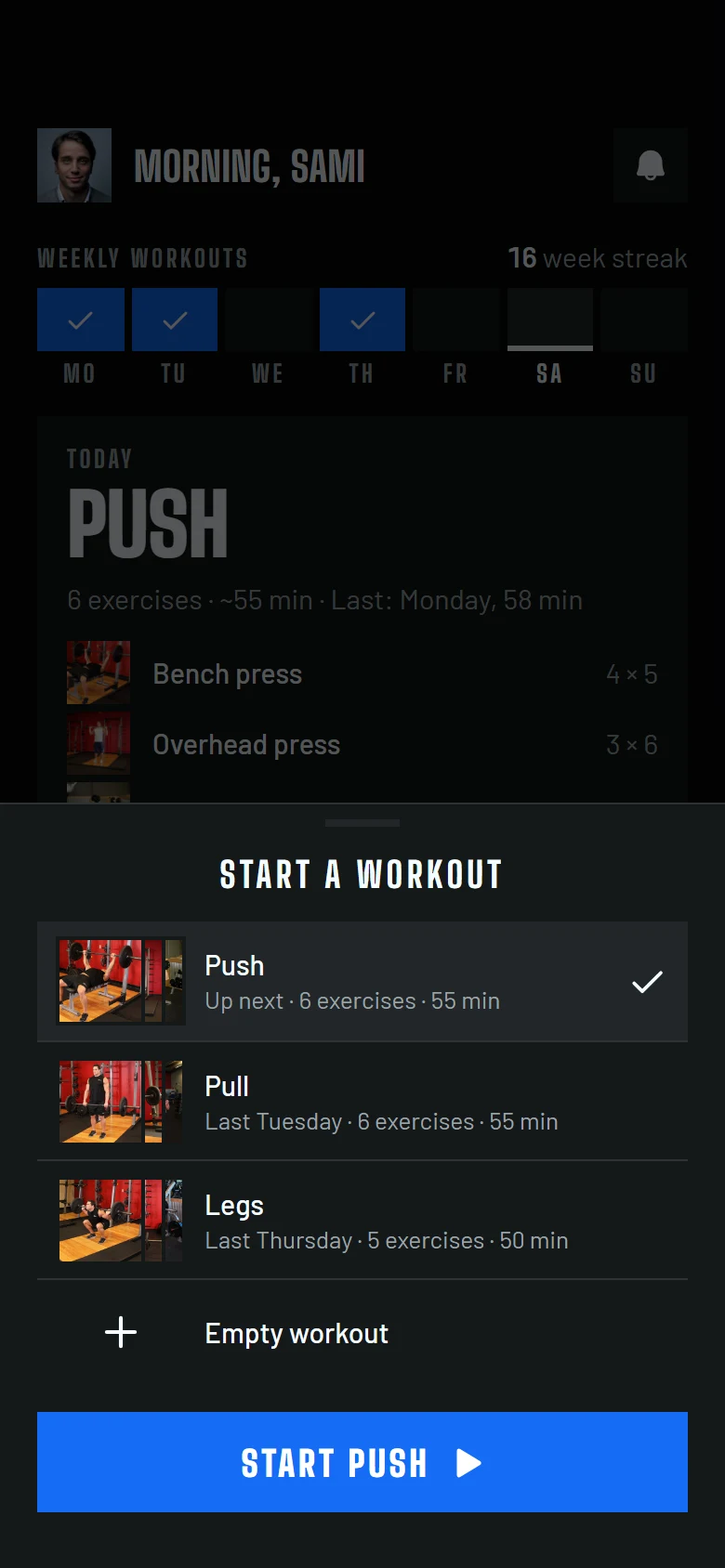 Fitkit Choose Workout preview