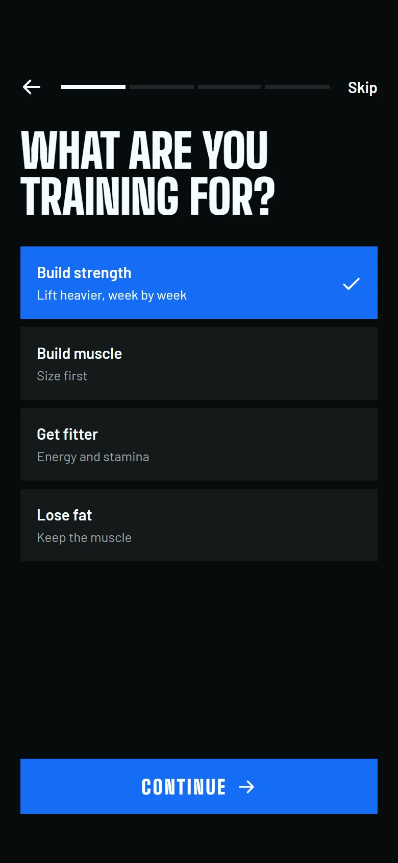Fitkit Training Goal preview