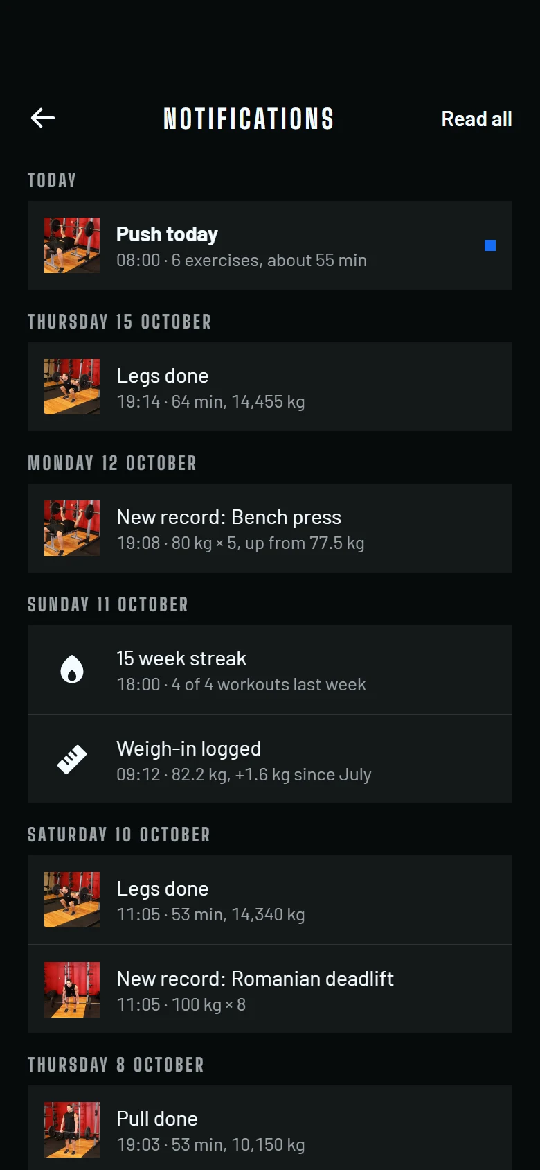 Fitkit Notifications preview